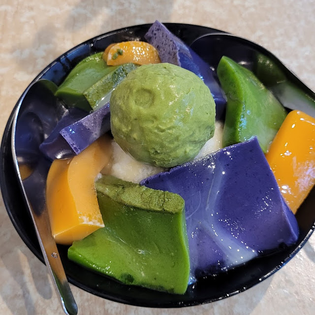 Pudding Blaster with Greentea Ice Cream