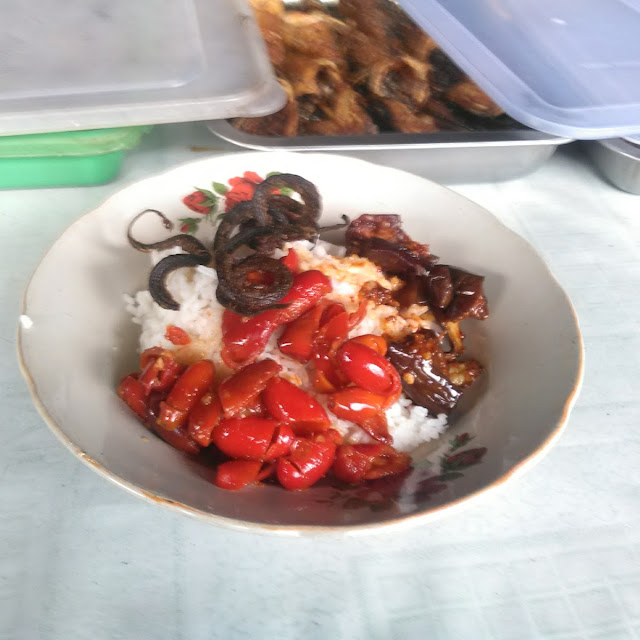 Nasi Sambel Belut Sayur Mlinjo