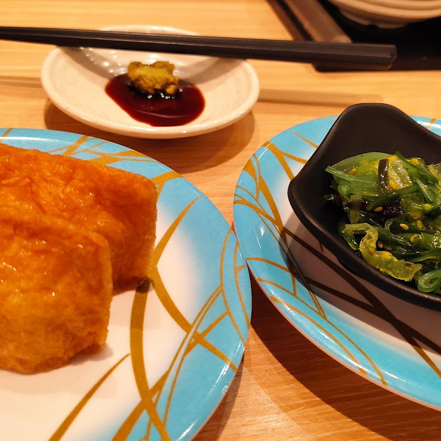 Inari Sushi Left Chuka Wakame Right