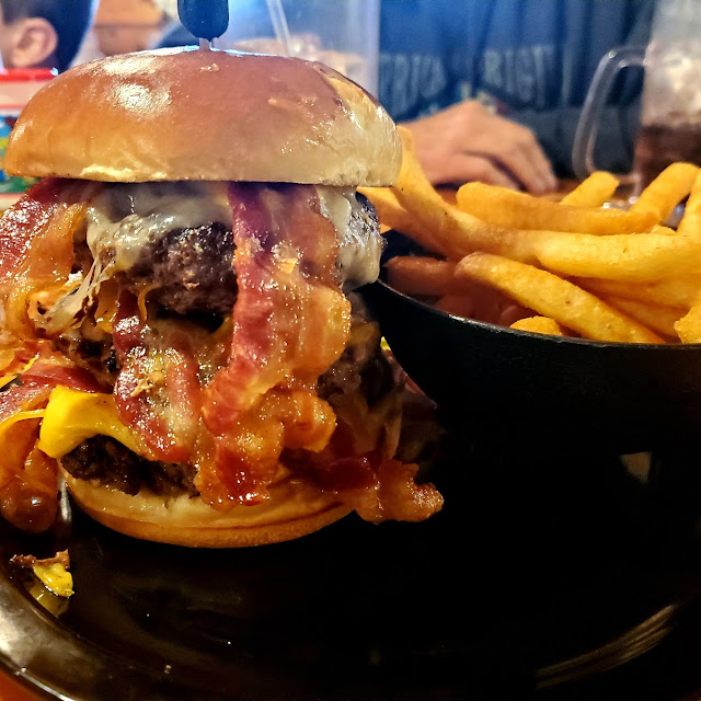Triple Bypass Burger and Fries