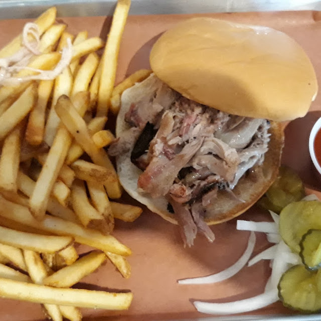 Pulled Pork Sandwich with French Fries