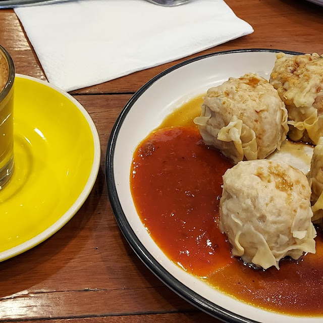 Double Espresso Piccolo and Dim Sim