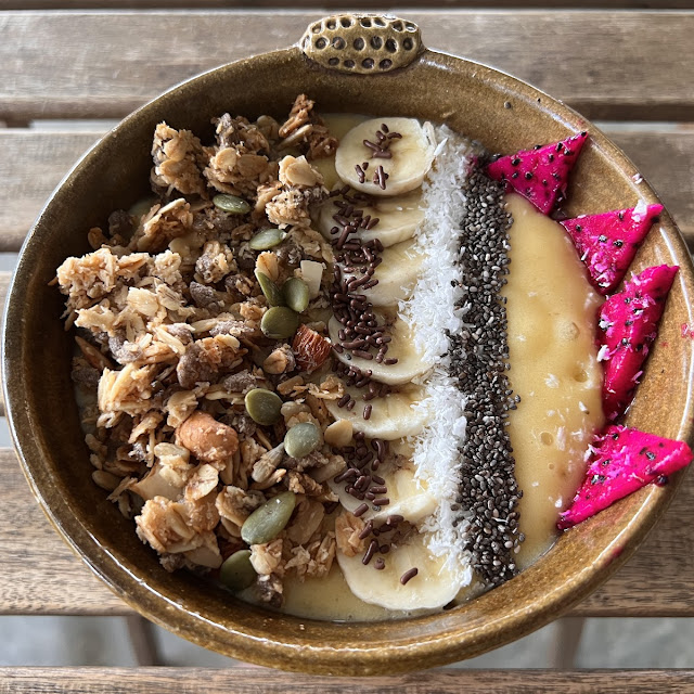 Choco Smoothie Bowl and Flat White