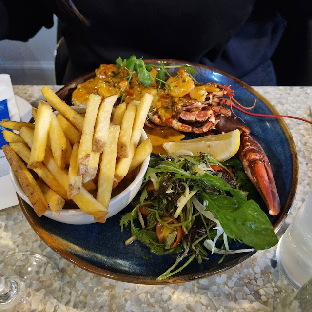 Half Lobster and Chips