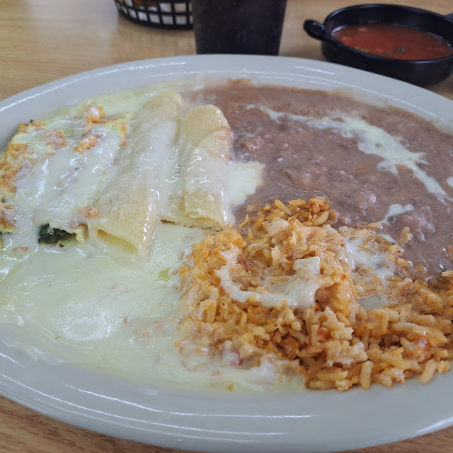 Cheese Enchiladas with Chili Relleno