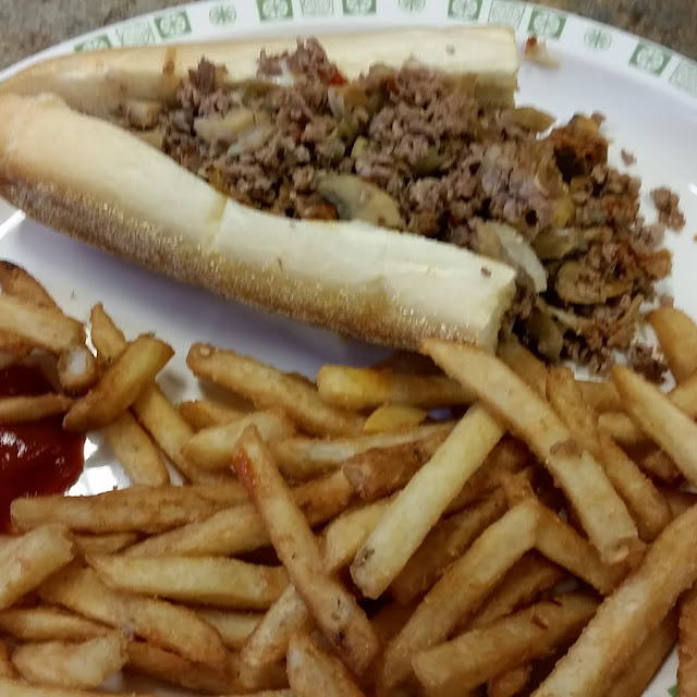 Cheese Steak Sub with Fries