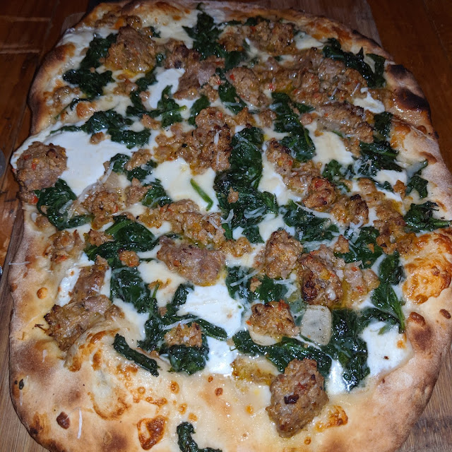 Bianco Flatbread with Spinach and Sausage