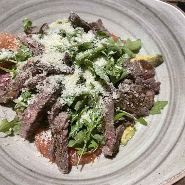 Grilled Skirt Steak and Baby Arugula