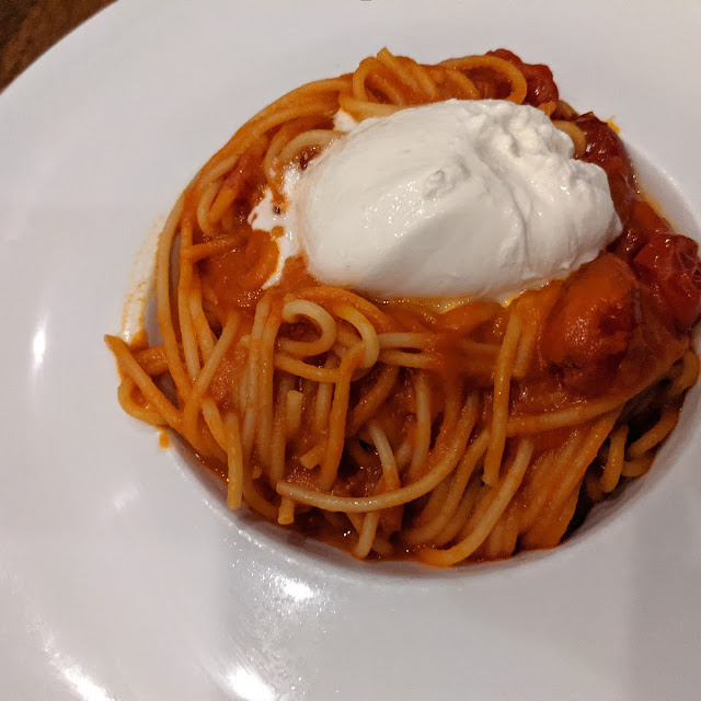 Spaghetti with Burrata