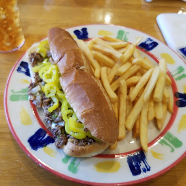 Steak Sub and French Fries