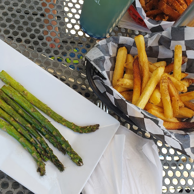 Fries and Asparagus