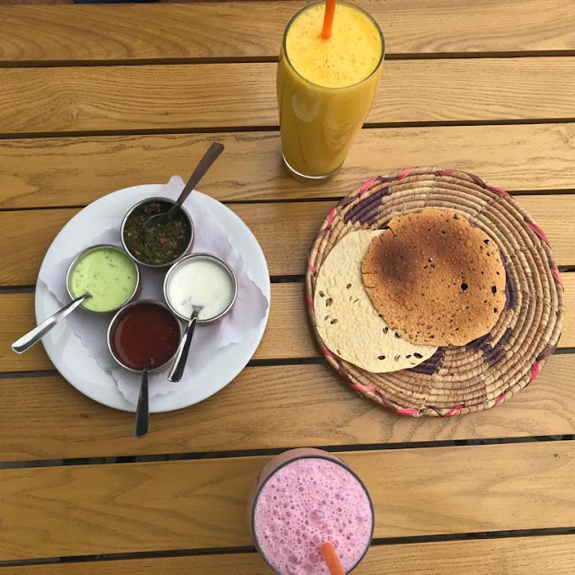 Mango Lassi and Strawberry Shake