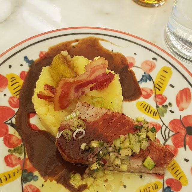 Thon Grillé Aigre Douce Ecrasé de Pommes de Terre