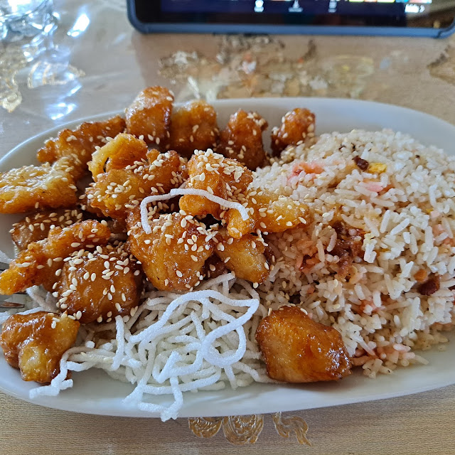 Honey Chicken with Fried Rice