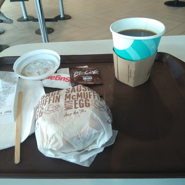 Sausage Egg Mcmuffin with Coffee