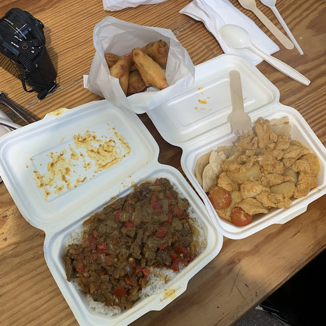 Madras Rice Chicken Curry Roti Samosa