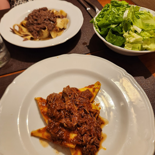 Potato Ravioli with Stew Beef Sauce