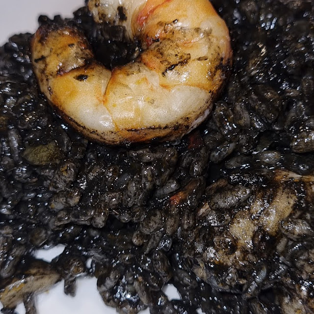 Arroz Negro de Sepia Y Gambas Black Rice With Squid And Shrimp