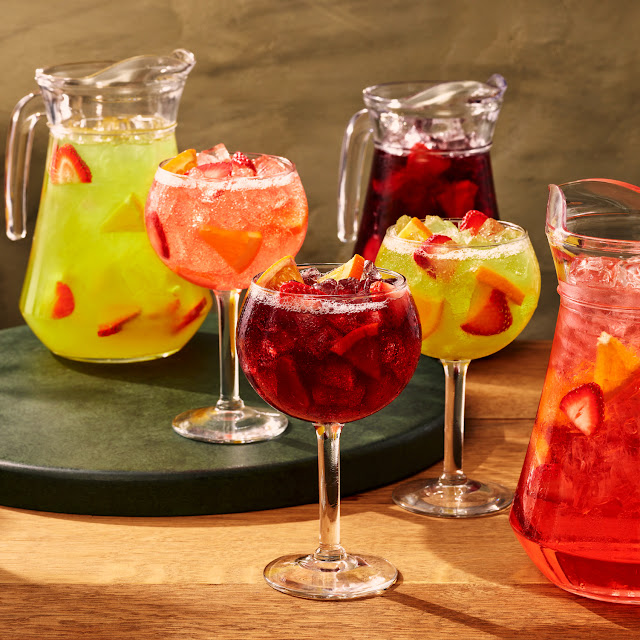 Sangrias Made with a Blend of Chilled Wine Fresh Fruit and a Splash of Fruit Juices