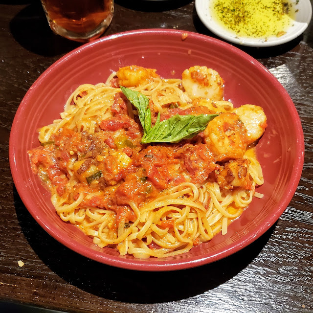 Scallop and Shrimp Linguine Al