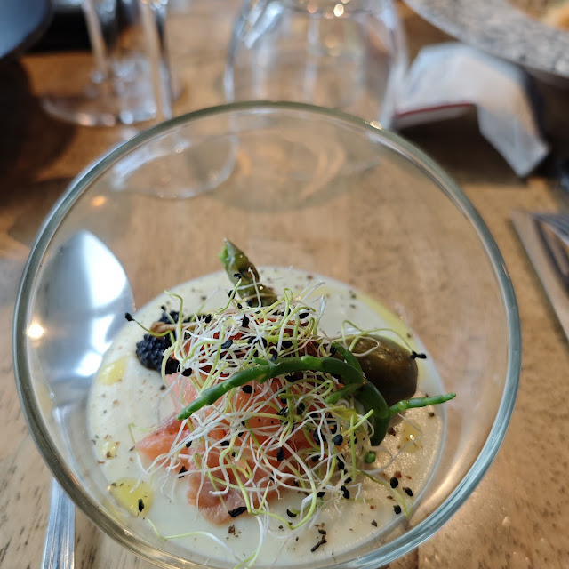 Panna Cotta D'asperges Au Saumon Fumé
