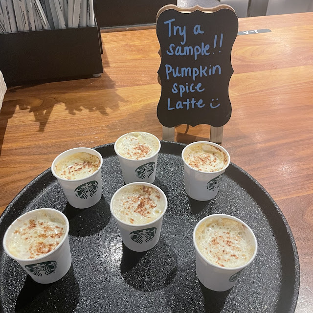 Samples of PSL Pumpkin Spice Latte