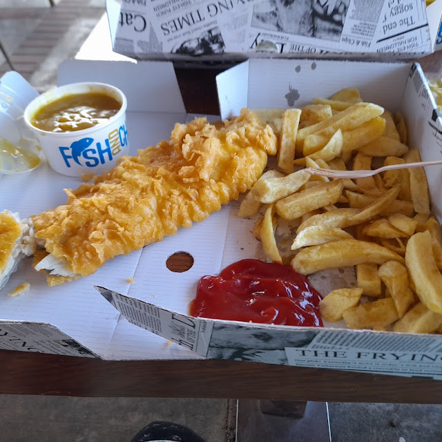 Fish Chips Curry Sauce