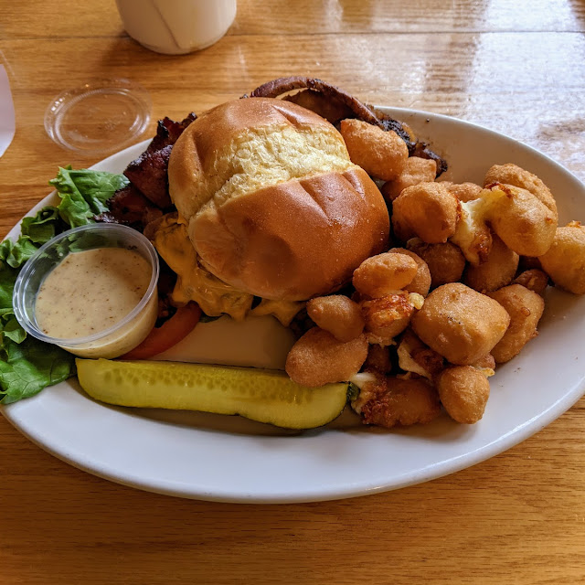 BBQ Brisket Sandwich and Cheese Curds