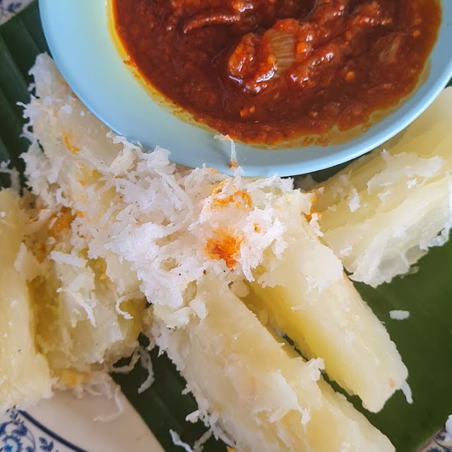 Ubi Rebus Dengan Sambal Tumis