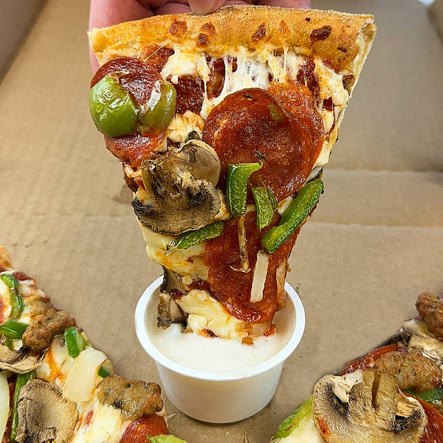 Slice of Pizza and Dip
