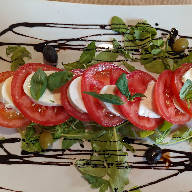 Mozzarella with Fresh Tomato Slices and Basil