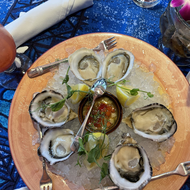 Kusshi Oysters with Strawberry-Lilikoi Mignonette