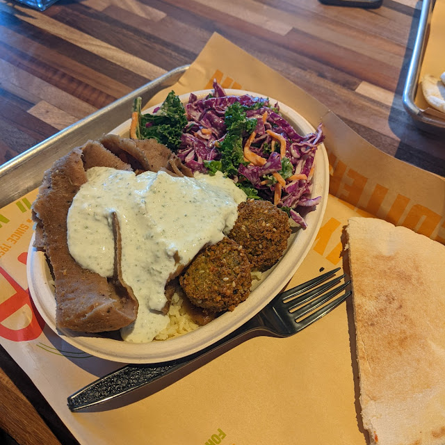 Bowl with Half Gyro & Half Falafel