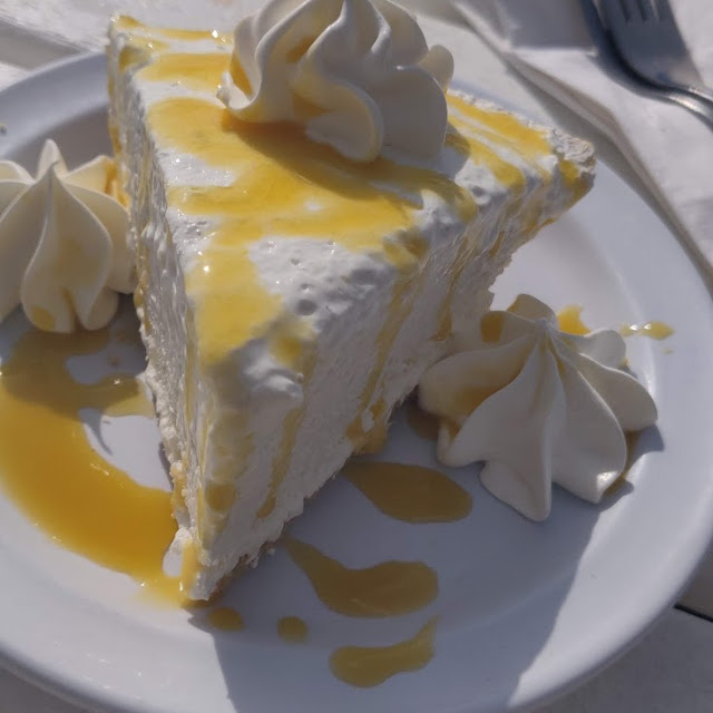 Frozen Key Lime Pie with Mango Sauce