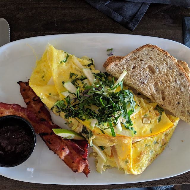 Baby Kale Brie Green Apple Omelet