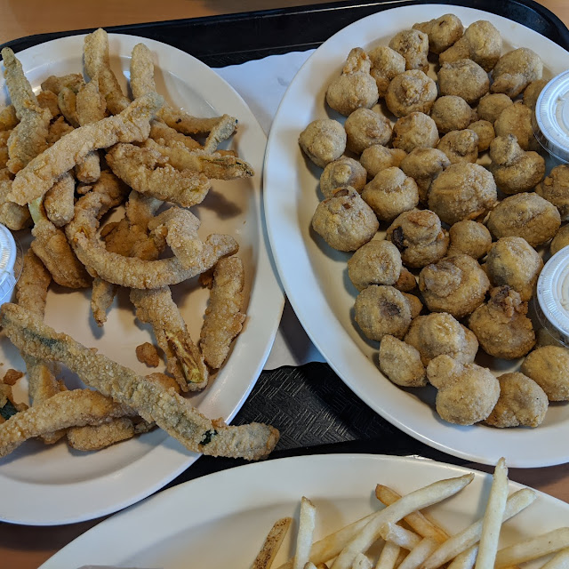 Fried Zucchini and Fried Mushrooms