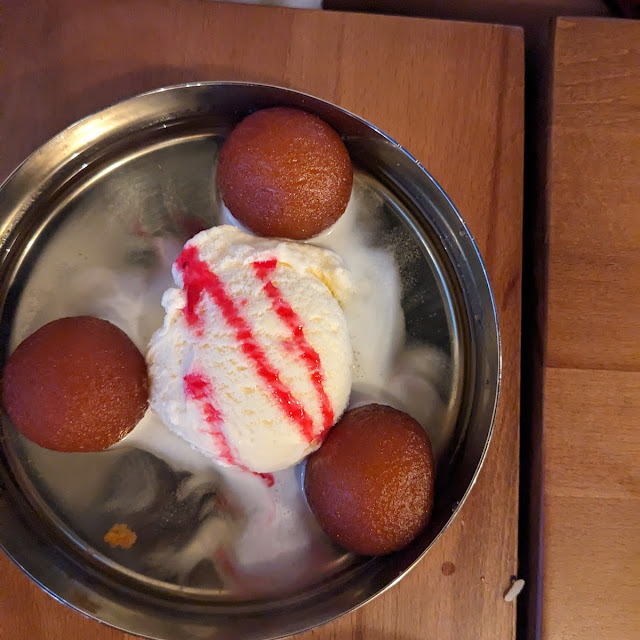 Gulab Jamun with Ice Cream
