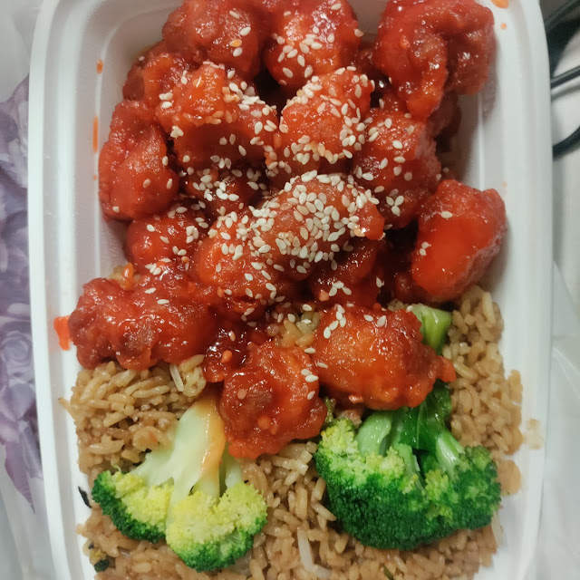 General TSO's Chicken with Fried Rice and Hot Oil