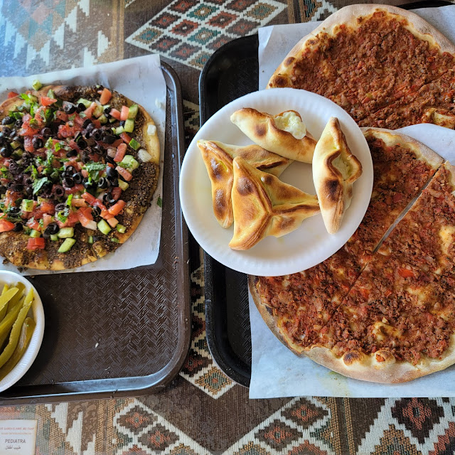 Lahem Bel Ajeen Cheese Fatayer Zatar and Spinach