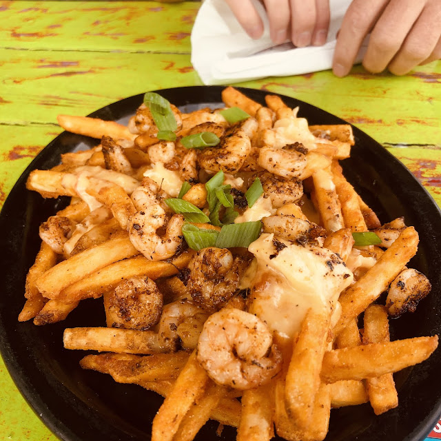 Loaded Seafood Fries with Cheese Fries