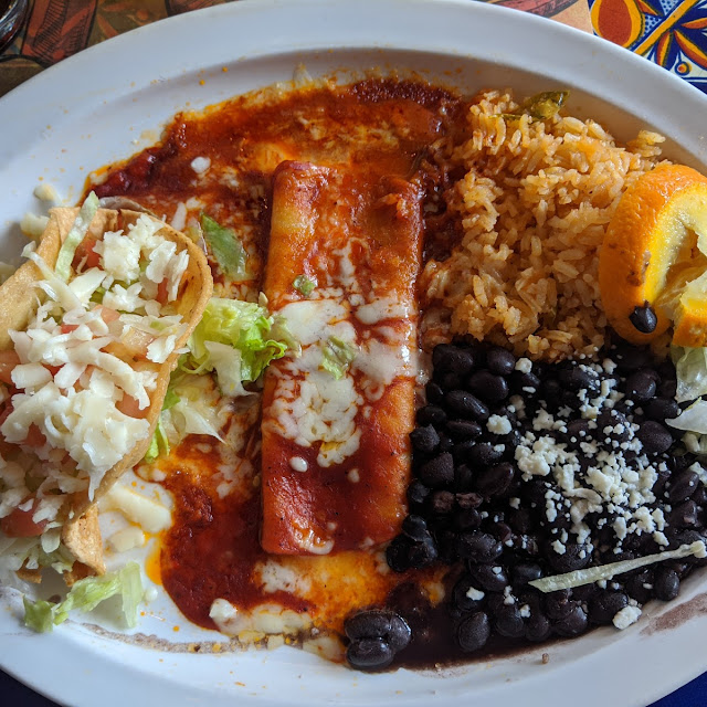 2 Chicken Enchiladas with Black Beans