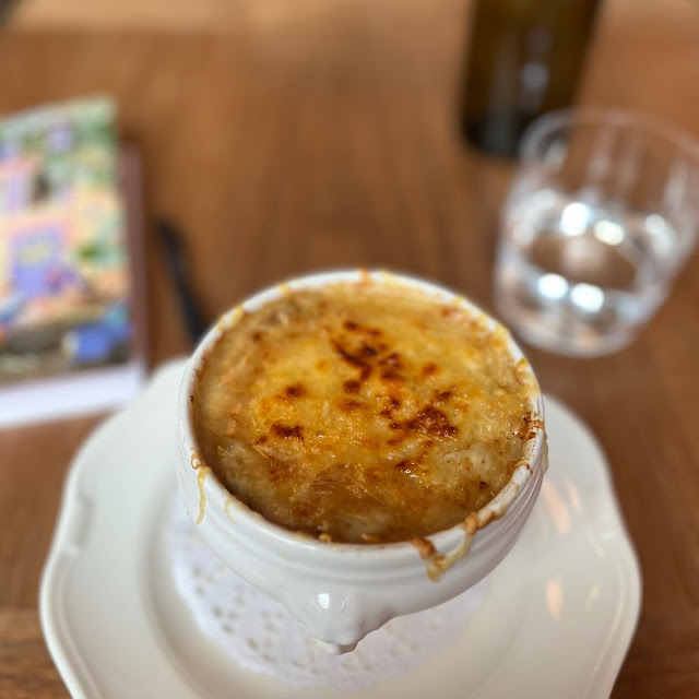 Onion Soup with Gruyere and Lardon