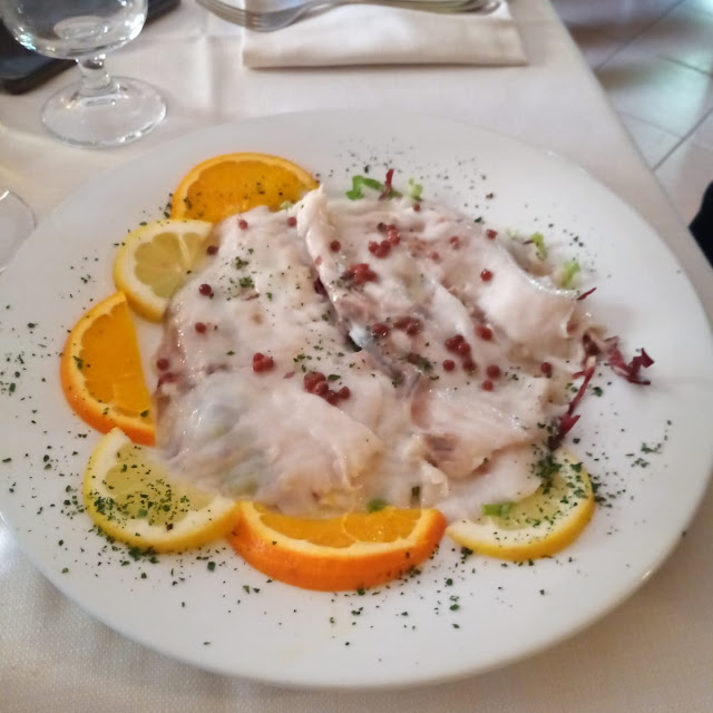 Sturgeon with Red Pepper Lemon and Orange
