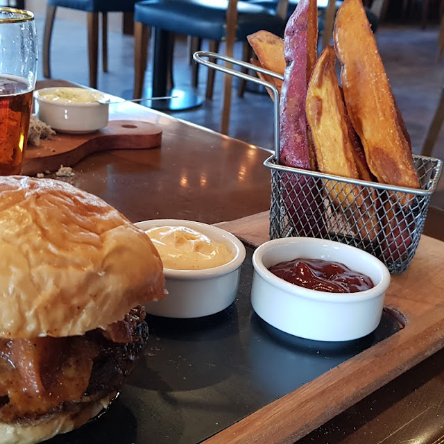 Hamburger with French Fries