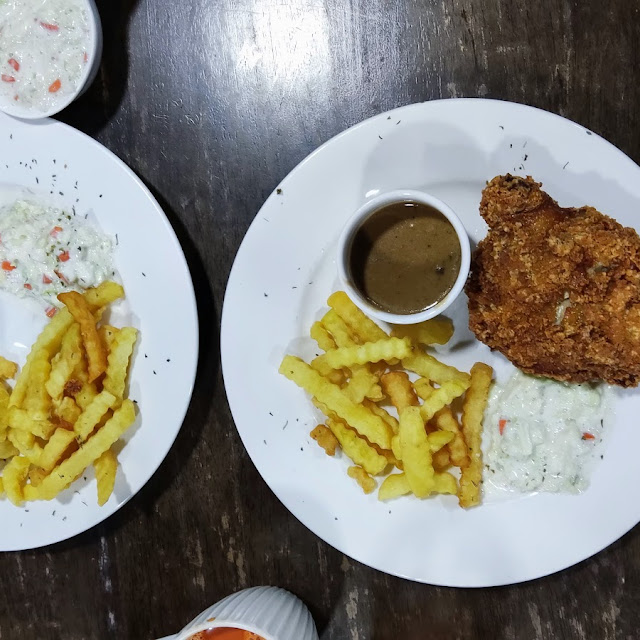 Fried Chicken Chop and Steam Chicken Chop