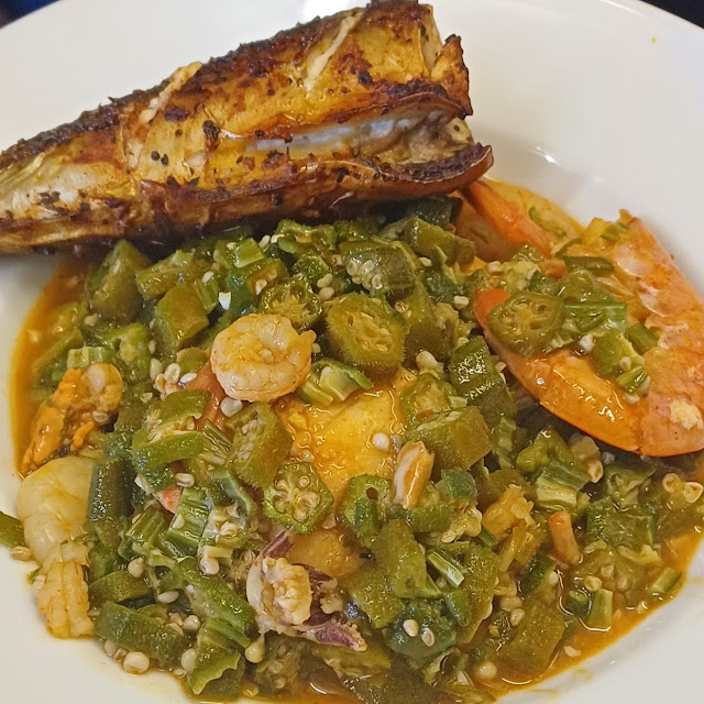 Prawn Fish Okra Soup