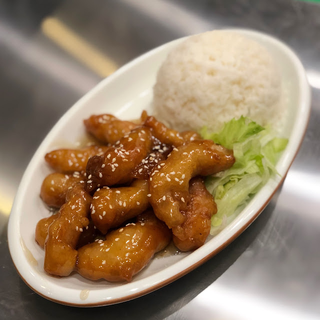 honey chicken with rice 蜜糖鸡饭
