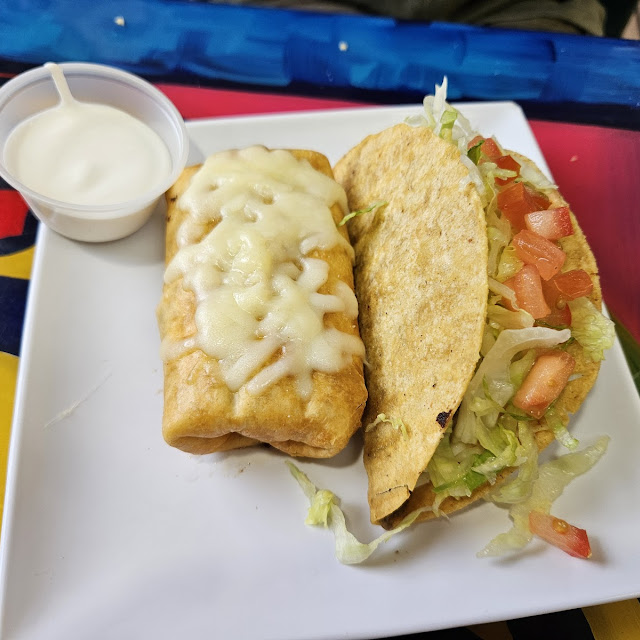 Al a Carte Chimichanga and Al a Carte Crispy Taco