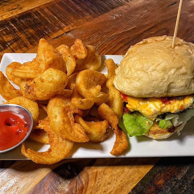 Crazy Train Burger with Fries