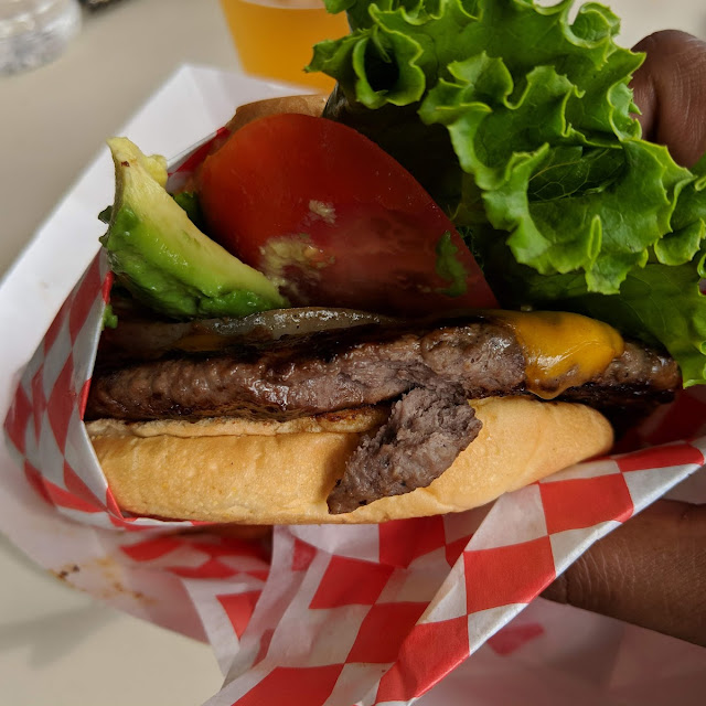 Burger with Grilled Onions